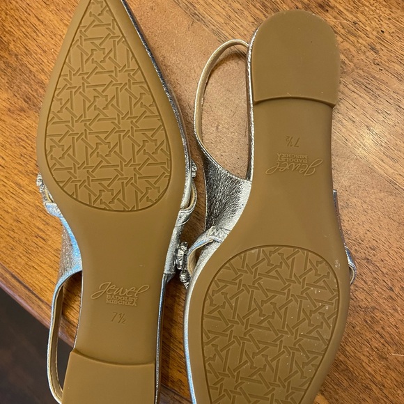 New Metallic jeweled flat slingbacks. - Picture 4 of 7